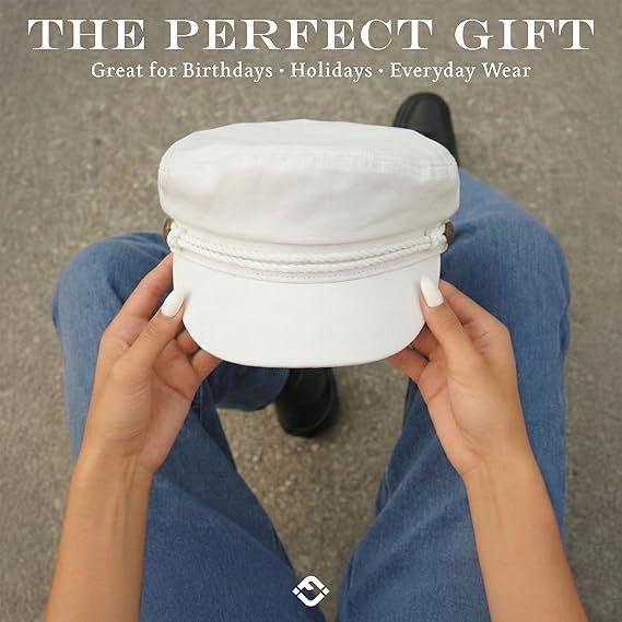 Newsboy Hat for Women – Trendy Greek Fisherman Cap, Classic Women's Baker Boy Newsies Hat, Ladies Fashion Caps