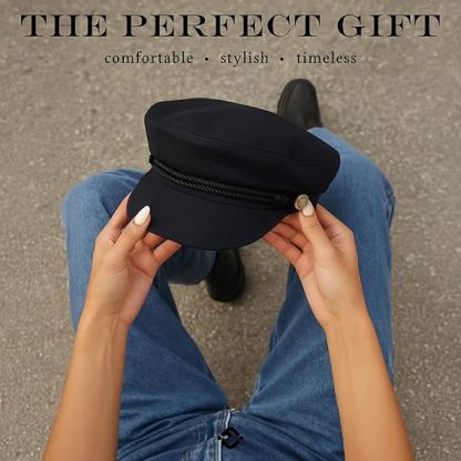 Newsboy Hat for Women – Trendy Greek Fisherman Cap, Classic Women's Baker Boy Newsies Hat, Ladies Fashion Caps