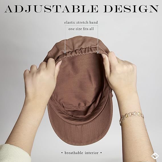 Newsboy Hat for Women – Trendy Greek Fisherman Cap, Classic Women's Baker Boy Newsies Hat, Ladies Fashion Caps