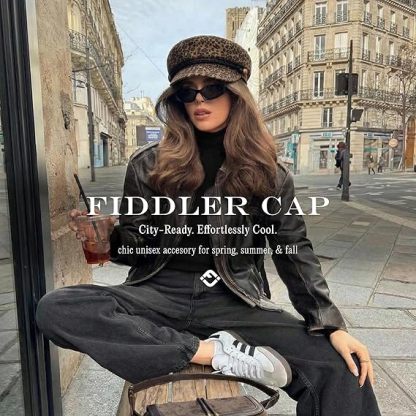 Newsboy Hat for Women – Trendy Greek Fisherman Cap, Classic Women's Baker Boy Newsies Hat, Ladies Fashion Caps