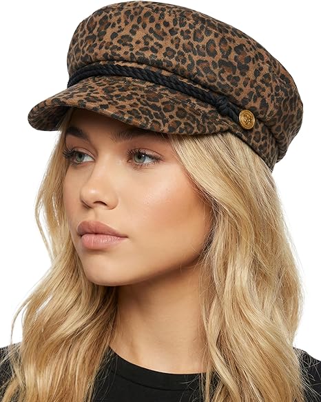 Newsboy Hat for Women – Trendy Greek Fisherman Cap, Classic Women's Baker Boy Newsies Hat, Ladies Fashion Caps