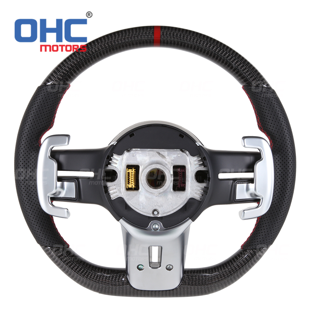 Wholesale Car Carbon Fiber Steering Wheel Assembly Set Compatible with Mercedes-Benz W204 W205 W211 AMG GLE CLA Leather Suede Carbon Fiber