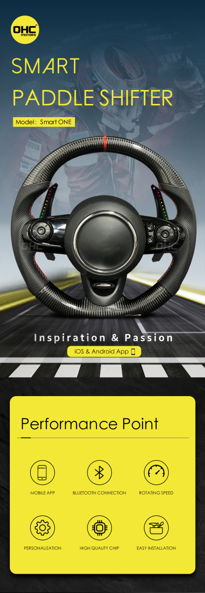 LED RPM Performance Paddle Shift for BMW MINI Cooper F54 F55 F56 F57 F60 2015 to 2022 Paddle Shift Shifter Shifters ohc motors