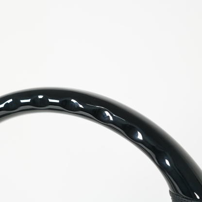 Painted Glossy Black ABS D-shape Flat-bottom Steering Wheel for Lexus ES 300 15-17 RX 350 16-20 LX 570 16-19 Preforated Leather Grip US STOCK