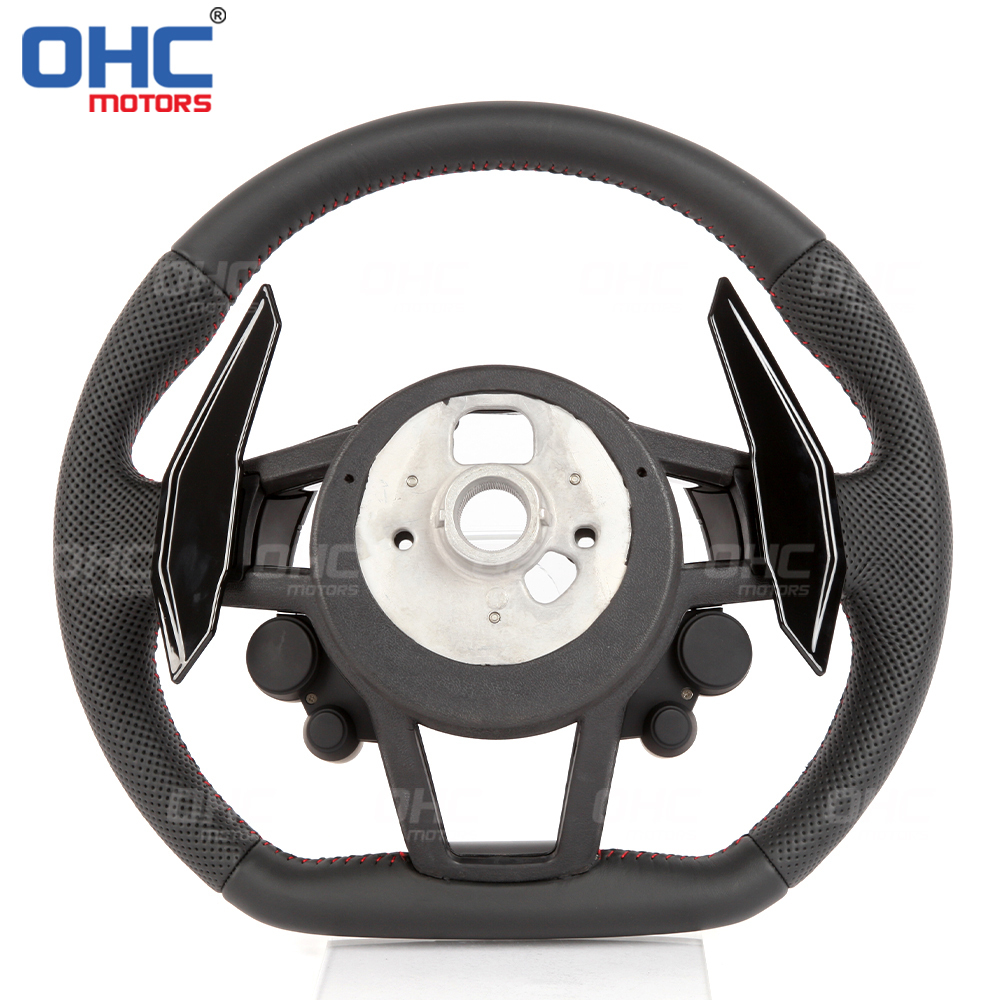 Steering Wheel Assembly Audi R8 for S3 S4 S5 S6 S7 A3 A4 A5 A6 A7 RS3 RS4 RS5 RS6 RS7 LED Racing Car Steering Wheel Carbon Fiber