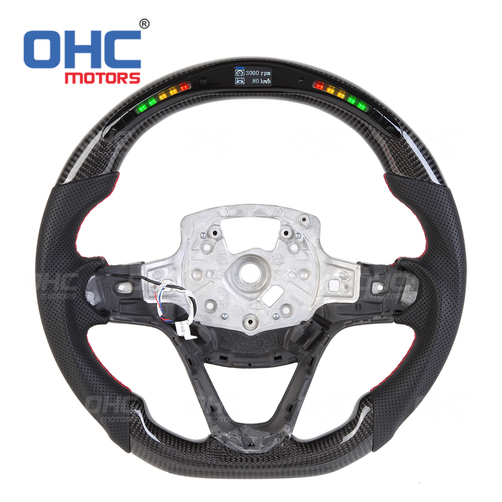 Carbon Fiber Steering Wheel For BMW I8 LED Racing Car Carbon Fiber Steering Wheel