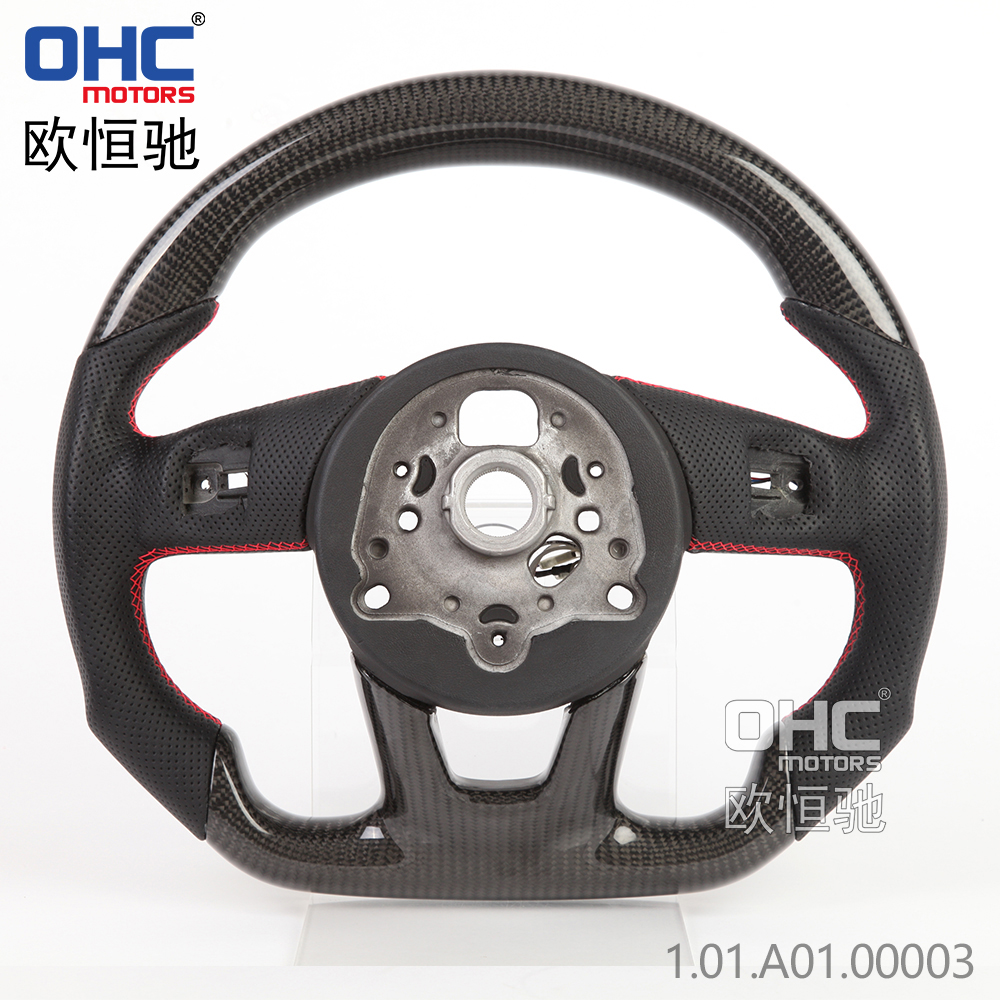 LED Carbon Fiber Steering Wheel For Audi RS RS3 RS4 RS5 RS6 S3 S4 S5 2017-2020 Steering Wheel Carbon Fiber 2017 2018 2019 2020 2021