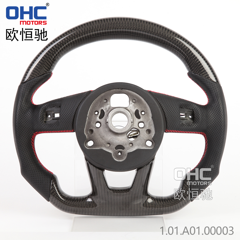 LED Carbon Fiber Steering Wheel For Audi RS RS3 RS4 RS5 RS6 S3 S4 S5 2017-2020 Steering Wheel Carbon Fiber 2017 2018 2019 2020 2021