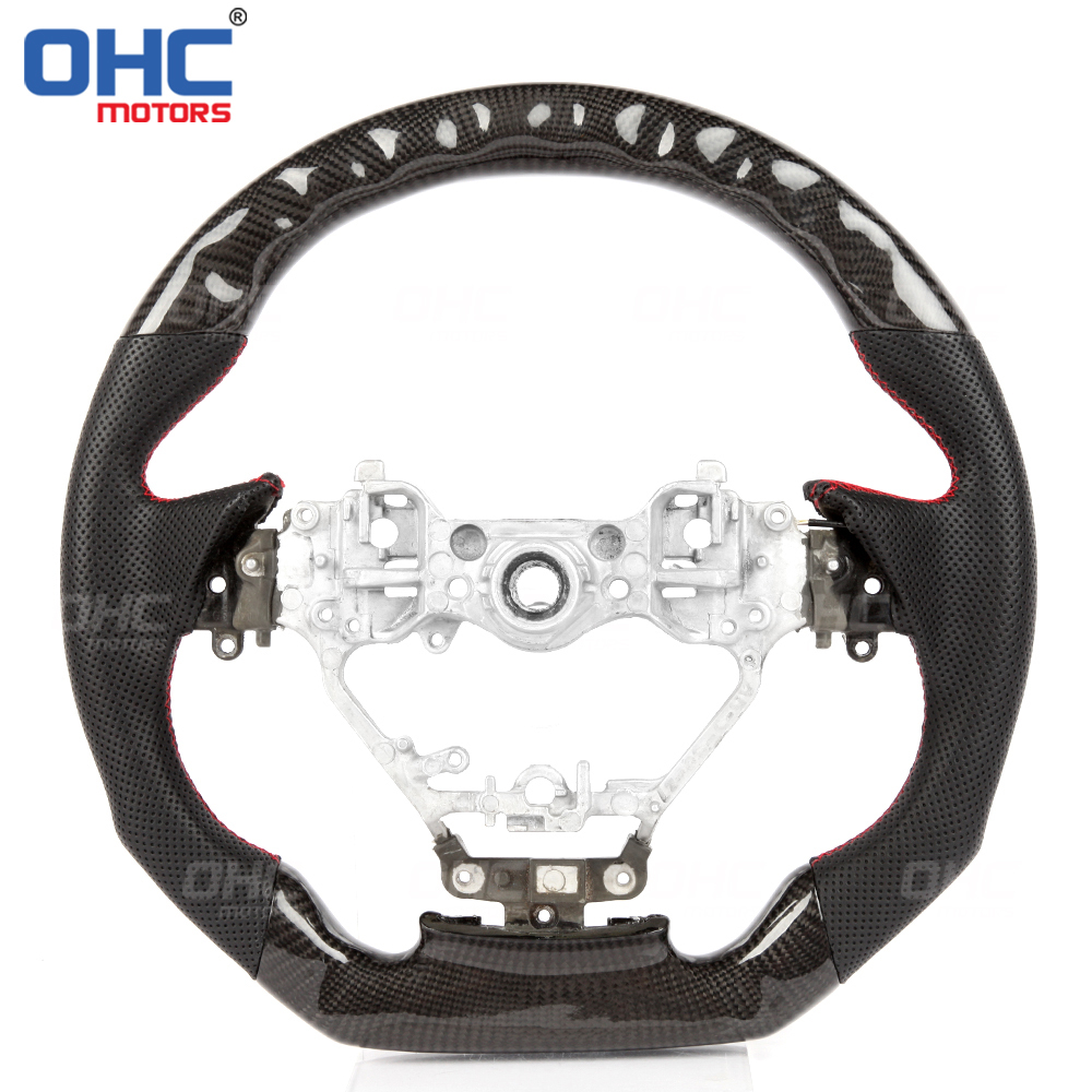 LED Carbon Fiber Steering Wheel fit for Lexus ES RX LX LM GS Steering Wheel Carbon Fiber OHC Motors