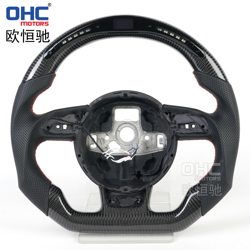 LED Carbon Fiber Steering Wheel For Audi RS RS3 2012-2016 Steering Wheel Carbon
