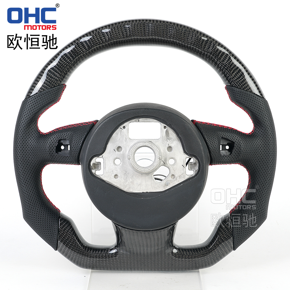 Smart LED Carbon Fiber Steering Wheel For Audi RS RS3 RS4 RS5 RS6 S3 S4 S5 2012-2016 Steering Wheel Carbon Fiber 