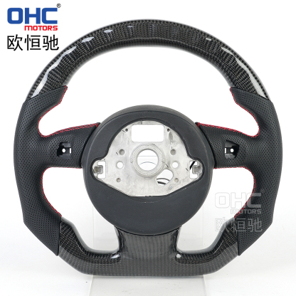 Smart LED Carbon Fiber Steering Wheel For Audi RS RS3 RS4 RS5 RS6 S3 S4 S5 2012-2016 Steering Wheel Carbon Fiber 
