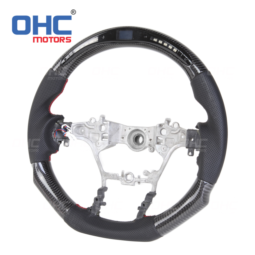 LED Racing Car Carbon Fiber Steering Wheel For Toyota Hilux Revo Fortuner 2011-2018 Innova steering wheel