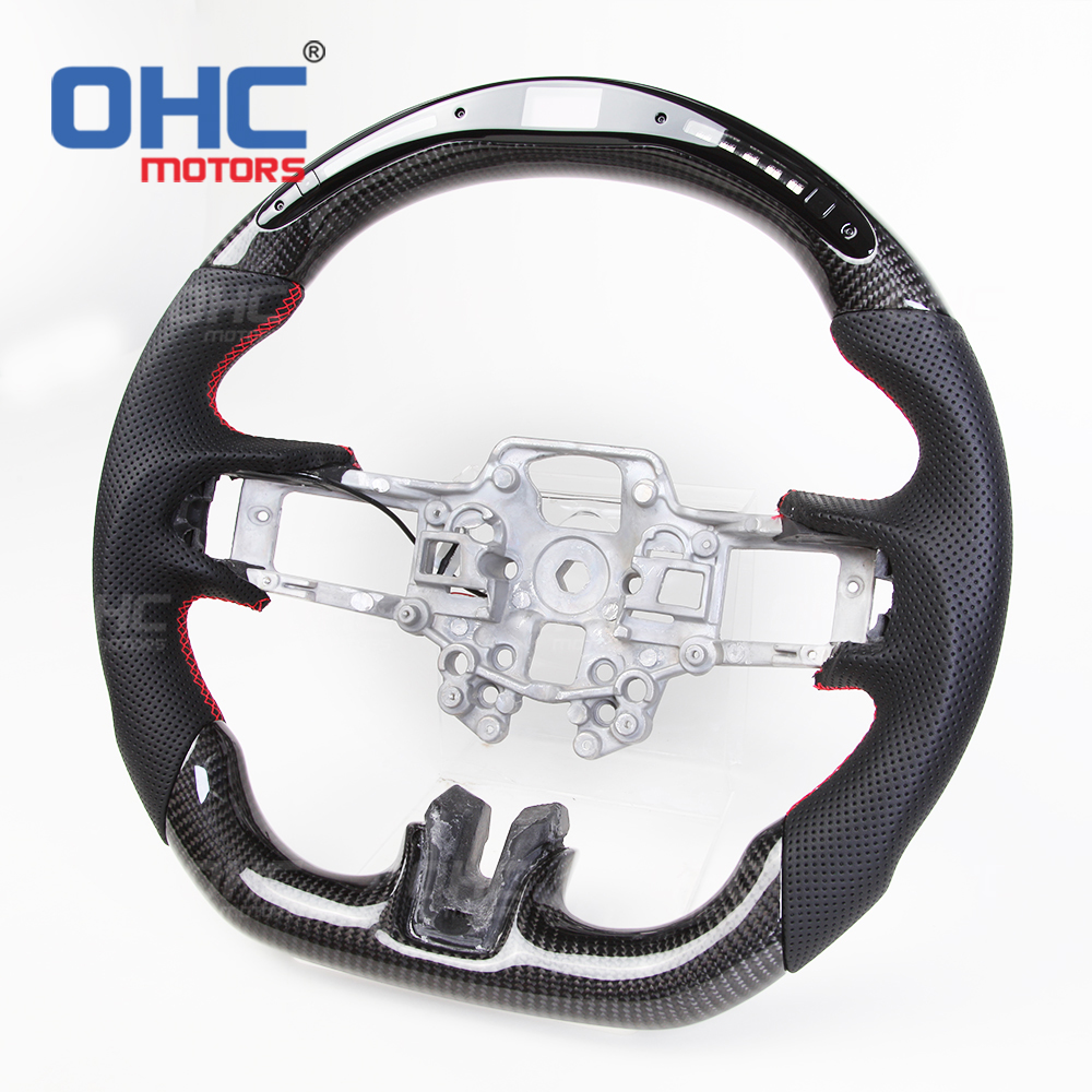 LED Carbon Fiber steering wheel for Mustang 2015-2021 Steering Wheell Carbon Fiber
