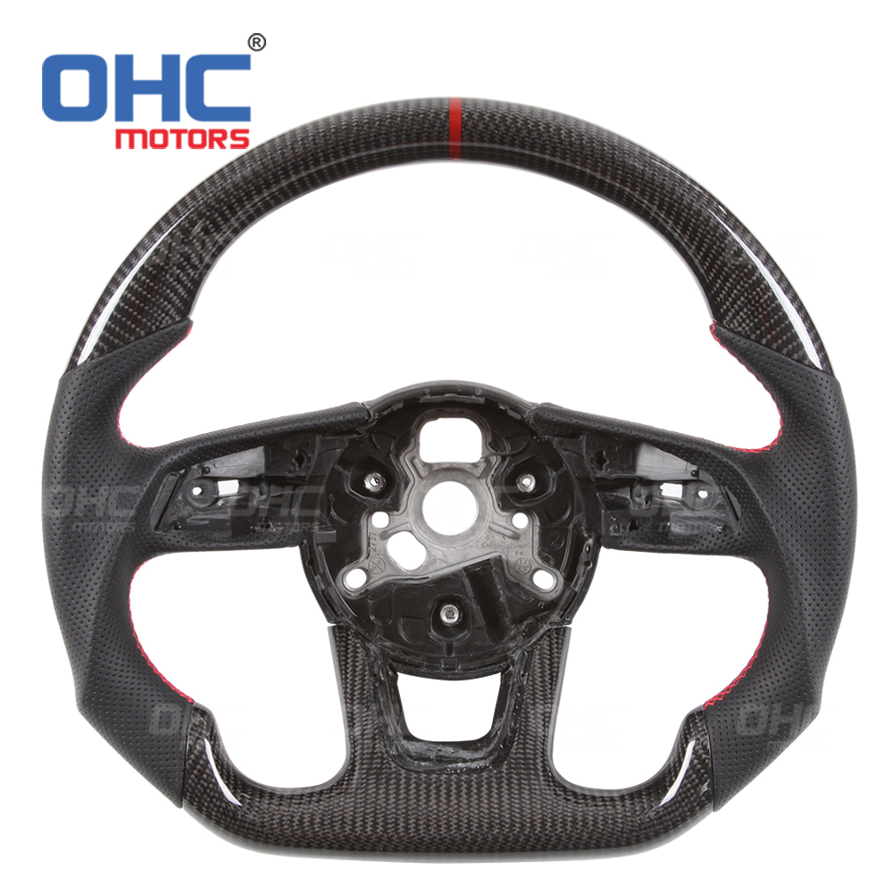 LED Carbon Fiber Steering Wheel For Audi RS Steering Wheel Carbon Fiber (2017-2021)