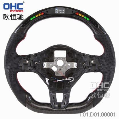 Real Carbon Fiber Steering Wheel For VW Golf 6 MK6 Golf R Gti Steering Wheel Carbon Fiber OHC MOTORS