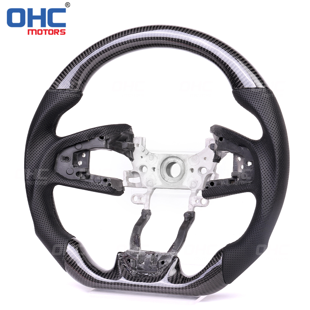LED Racing Car Carbon Fiber Streering Wheel For HONDA CIVIC OHC MOTORS