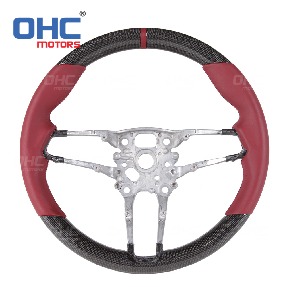 Real Carbon Fiber Steering Wheel Compatible with Porsche 911 718 918 Panamera Macan Cayenne Cayman