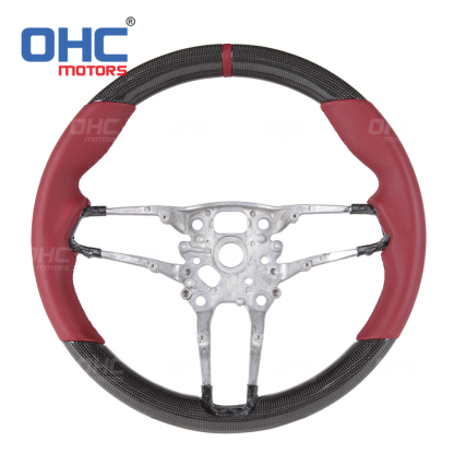 Real Carbon Fiber Steering Wheel Compatible with Porsche 911 718 918 Panamera Macan Cayenne Cayman