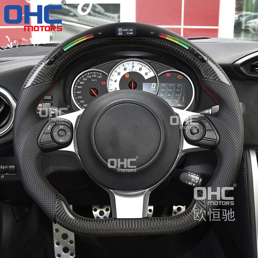 LED Carbon Fiber Steering Wheel for Toyota 86 2016-2020 LED Steering Wheel ohc motors