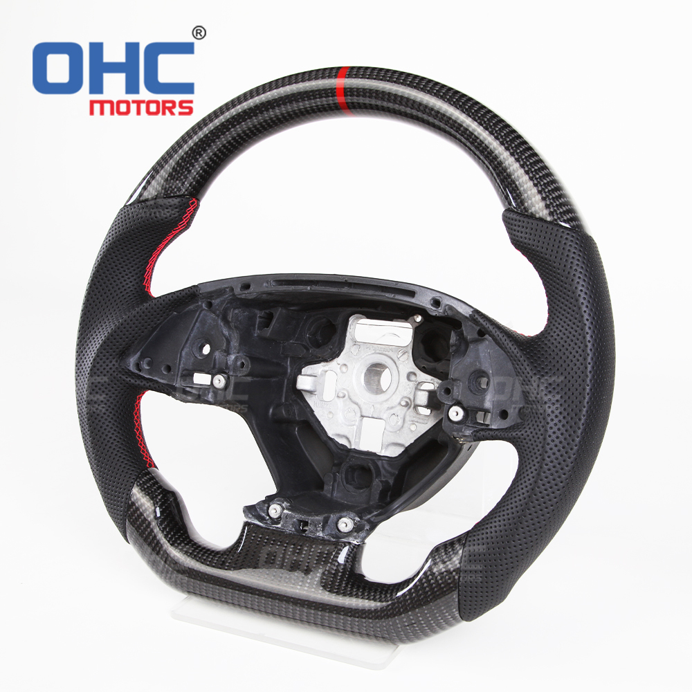 Real Carbon Fiber Steering Wheel For Chevrolet Corvette C6 C7 C8 Car Steering Wheel Carbon Fiber ohc motors