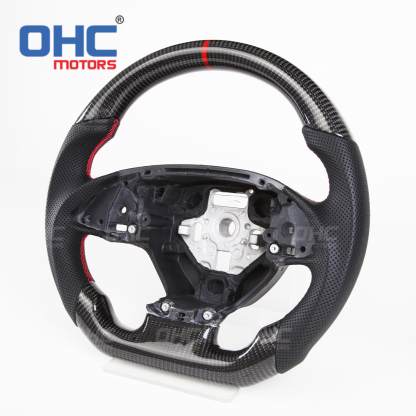 Real Carbon Fiber Steering Wheel For Chevrolet Corvette C6 C7 C8 Car Steering Wheel Carbon Fiber ohc motors