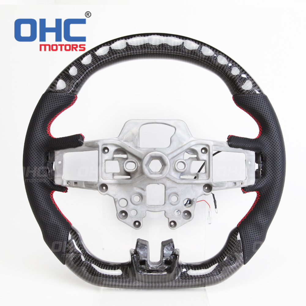 LED Carbon Fiber steering wheel for Mustang 2015-2021 Steering Wheell Carbon Fiber