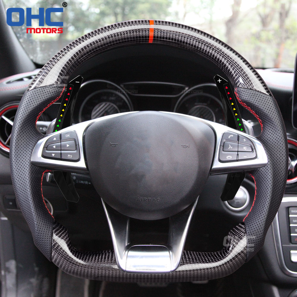 Car Steering Wheel Shift Paddle for Mercedes GLA X156 180 250 GLC GLE W213 W204 W205 X253 2013-2019 LED RPM Smart Paddle Shift