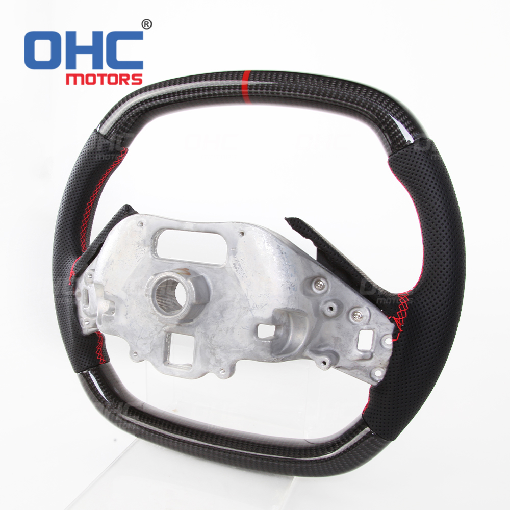 Real Carbon Fiber Steering Wheel For Chevrolet Corvette C6 C7 C8 Car Steering Wheel Carbon Fiber ohc motors