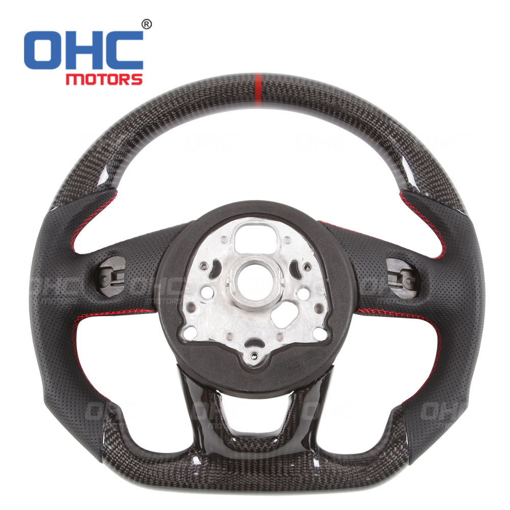 LED Carbon Fiber Steering Wheel For Audi RS Steering Wheel Carbon Fiber (2017-2021)