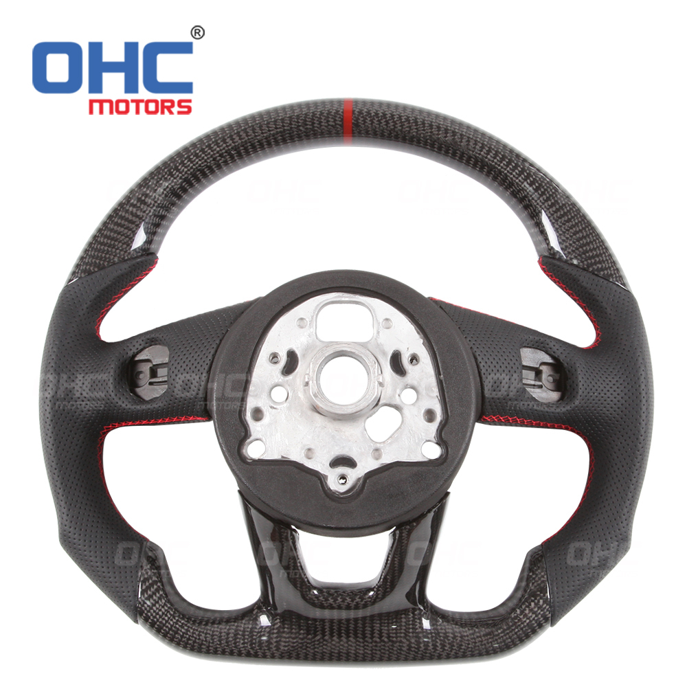 LED Carbon Fiber Steering Wheel For Audi RS Steering Wheel Carbon Fiber (2017-2021)