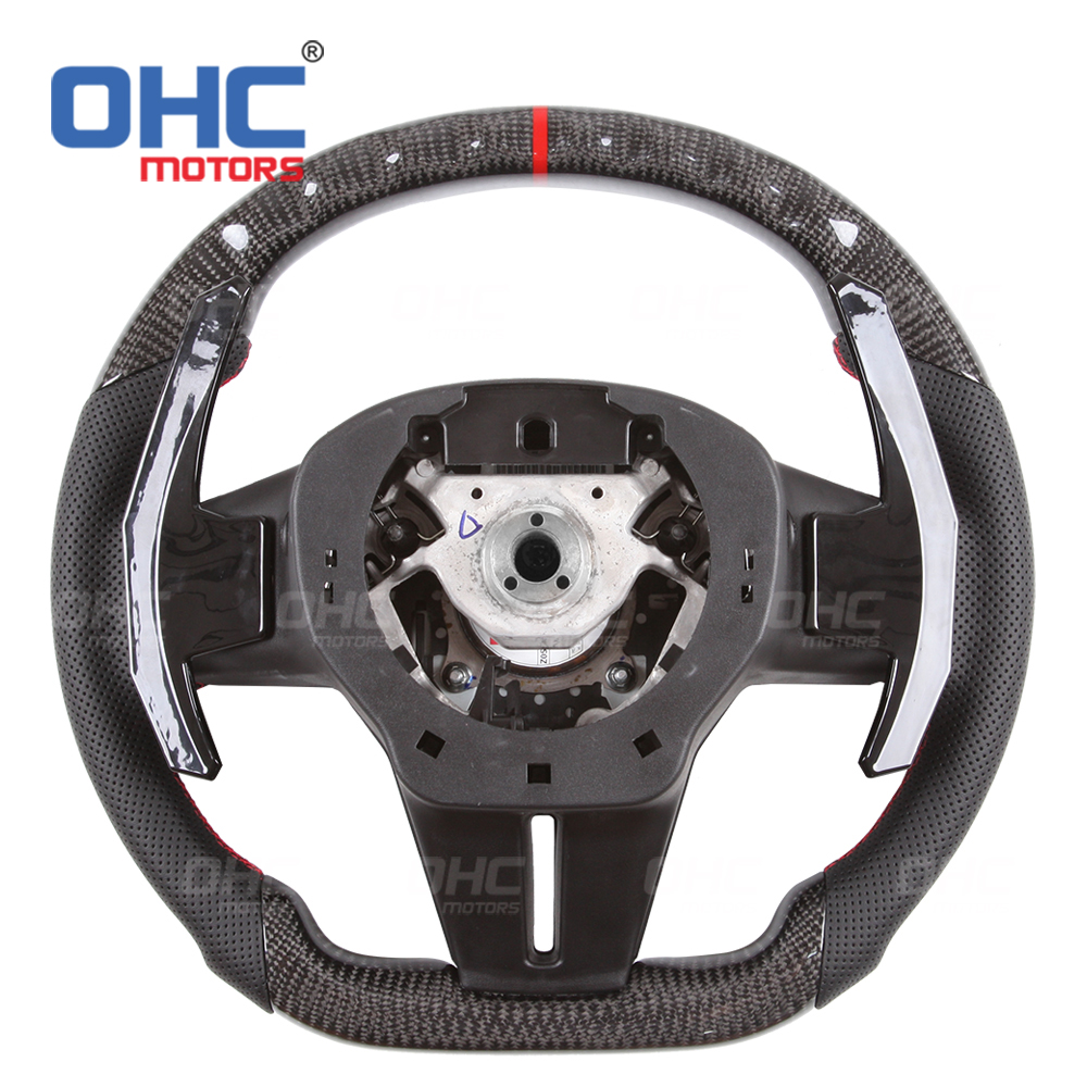 LED Carbon Fiber Steering Wheel For Nissan GTR R35 Skyline 2011 2012 2013 2014 2015 2016 2017 2018 2019 2020 2021 Steering Wheel Carbon Fiber ohc motors