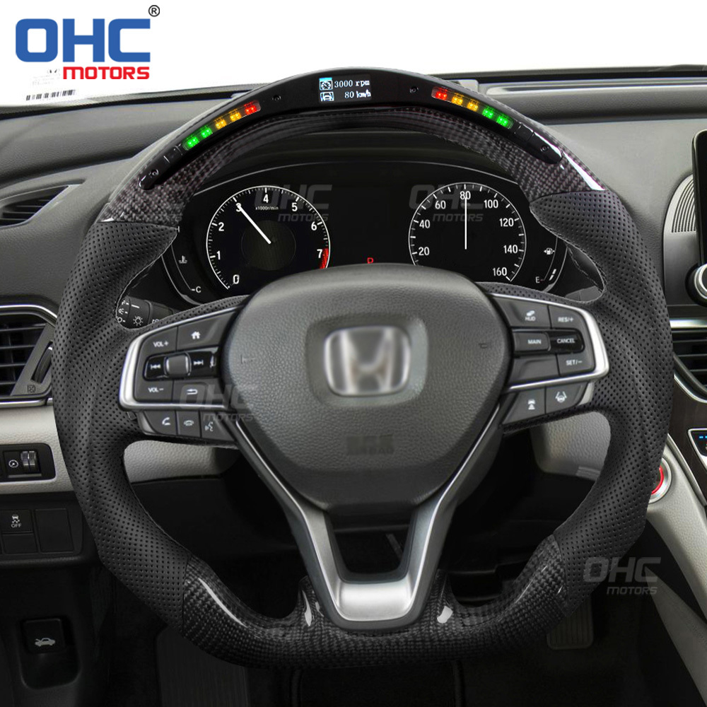 LED Carbon Fiber Streering Wheel For HONDA ACCORD