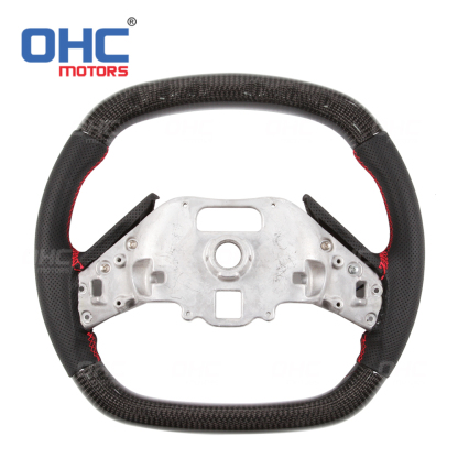 LED RPM Racing Car Carbon Fiber Steering Wheel for Chevrolet Corvette C6 C7 C8 Leather Car Steering Wheel Carbon Fiber ohc motors