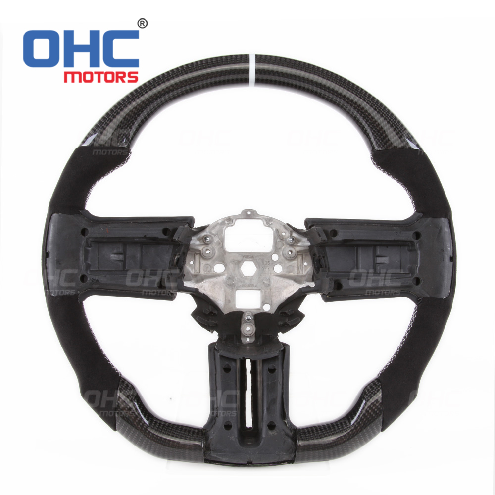 Carbon fiber Alcantara steering wheel for mustang (2012-2014)