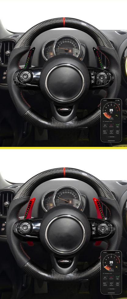 LED RPM Performance Paddle Shift for BMW MINI Cooper F54 F55 F56 F57 F60 2015 to 2022 Paddle Shift Shifter Shifters ohc motors