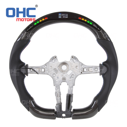  LED RPM Car Steering Wheel for BWM M3 F20 F21 F40 F22 F23 F45 F44 F30 F31 F35  F32 F33 F36 Steering Wheel Carbon Fiber ohc motors
