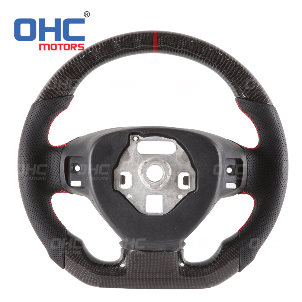Real Carbon Fiber Steering Wheel For Chevrolet Corvette C6 C7 C8 Car Steering Wheel Carbon Fiber ohc motors