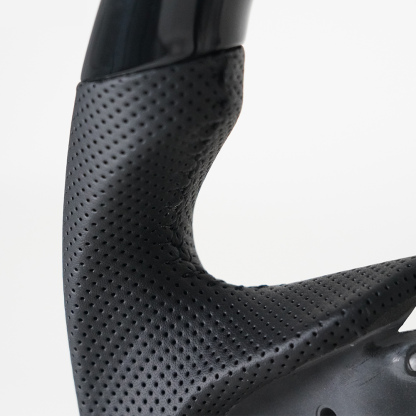 Painted Glossy Black ABS D-shape Flat-bottom Steering Wheel for Lexus ES 300 15-17 RX 350 16-20 LX 570 16-19 Preforated Leather Grip US STOCK