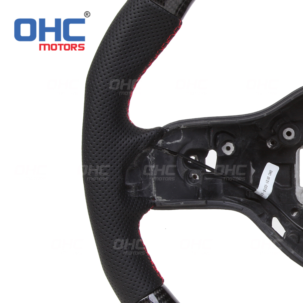 LED RPM Carbon Fiber Steering Wheel Core Alcantara Fit For AMG Mercedes-Benz W204 W205 W211 AMG GLE CLA 2018-2021