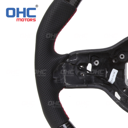 LED RPM Carbon Fiber Steering Wheel Core Alcantara Fit For AMG Mercedes-Benz W204 W205 W211 AMG GLE CLA 2018-2021