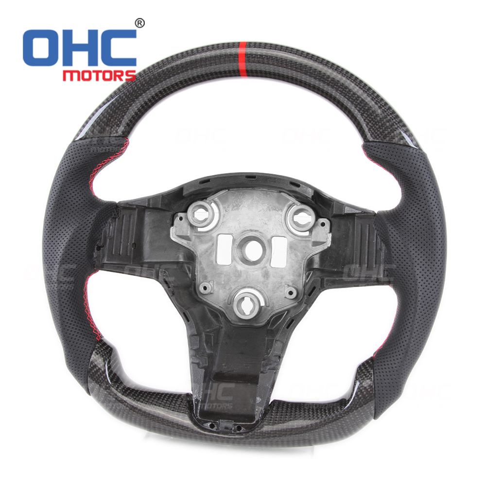 Carbon Fiber Steering Wheel For Tesla Model 3 Y 