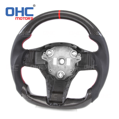 Carbon Fiber Steering Wheel For Tesla Model 3 Y 