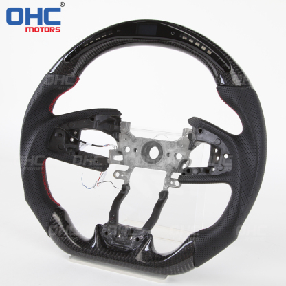 LED Racing Car Carbon Fiber Streering Wheel For HONDA CIVIC OHC MOTORS