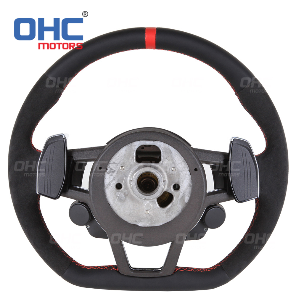 Steering Wheel Assembly Audi R8 for S3 S4 S5 S6 S7 A3 A4 A5 A6 A7 RS3 RS4 RS5 RS6 RS7 LED Racing Car Steering Wheel Carbon Fiber