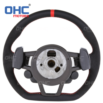 Steering Wheel Assembly Audi R8 for S3 S4 S5 S6 S7 A3 A4 A5 A6 A7 RS3 RS4 RS5 RS6 RS7 LED Racing Car Steering Wheel Carbon Fiber