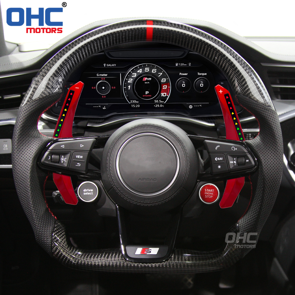 LED RPM Paddle Shift Fit for Audi RS6 RS7 S6 RS SQ5 B7 B8 B9 C8 2016 TO 2020 Smart Paddle Shift Shifter Shifters