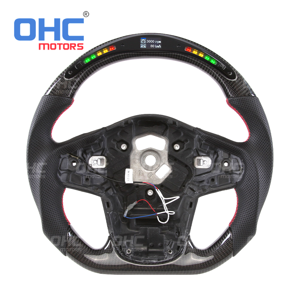 LED Perforamnce Real Carbon fiber Steering Wheel For Toyota supra 2019-2021 Steering Wheel Carbon Fiber