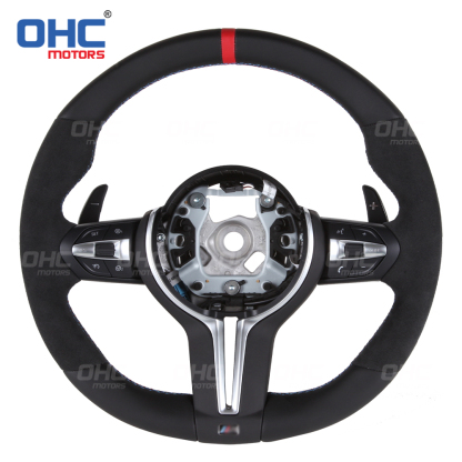 Alcantara Suede Carbon Fiber Steering Wheel Compatible with BMW F30 F35 F80 F15 F16 F25 M2 M3 M4 M5 M6 Leather Steering Wheel Assembly