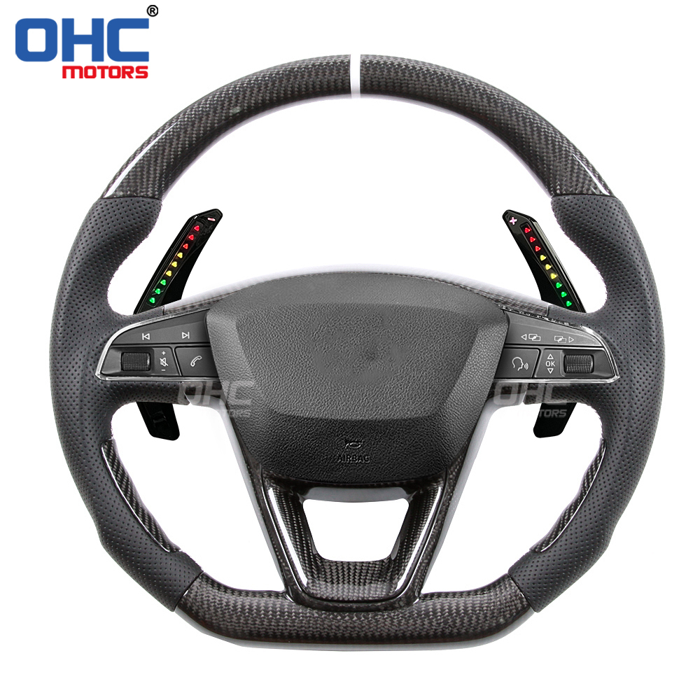 LED RPM Paddle Shift for Seat Leon Cupra mk2 mk3 LED RPM Racing Car Steering Wheel Paddle Shift Shifter Shifters